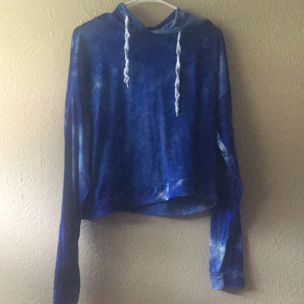 Blue tie dye hoodie